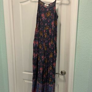 Natural life wide leg floral jumpsuit